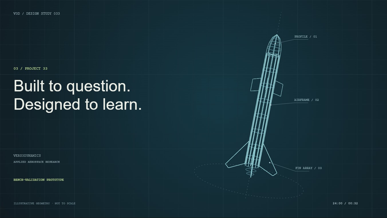 Project 33 illustrative rocket blueprint